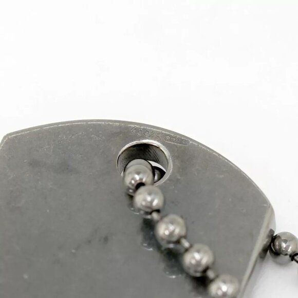 GUCCI Double dog tags ball chain Necklace 23" Silver 925 Auth w/Box #20240 - Picture 9 of 11
